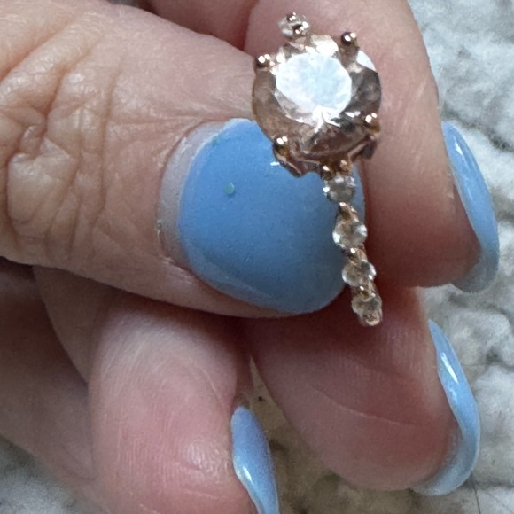 Peach  Morganite 10kt Ring - Picture 5 of 12